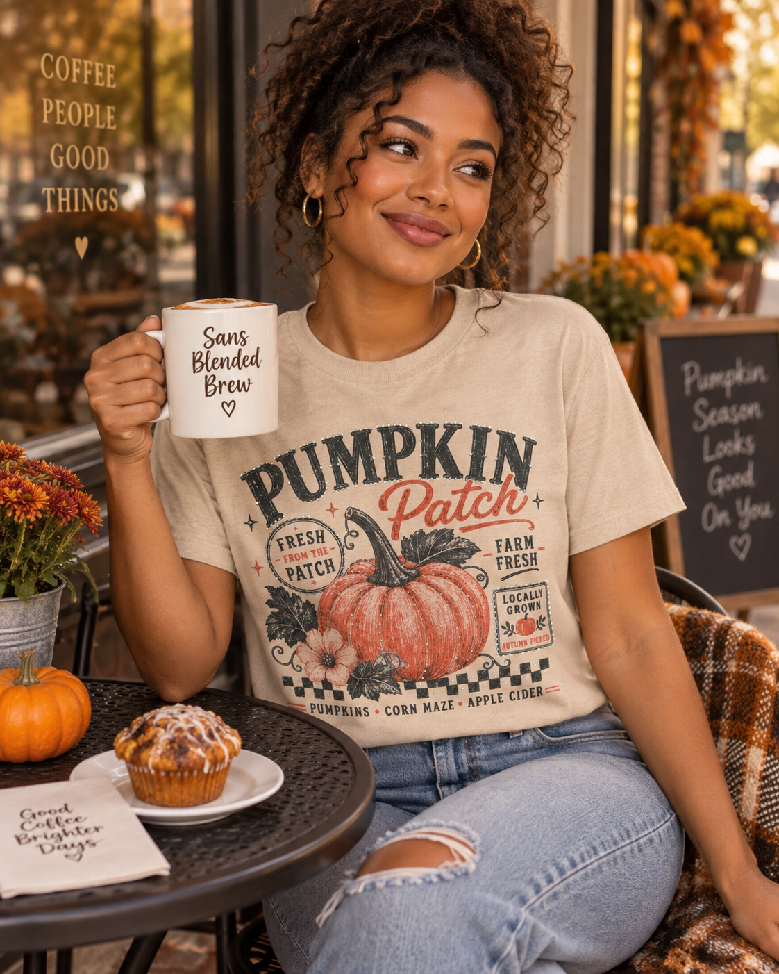 Pumpkin Patch Rhinestone Tee 🎃