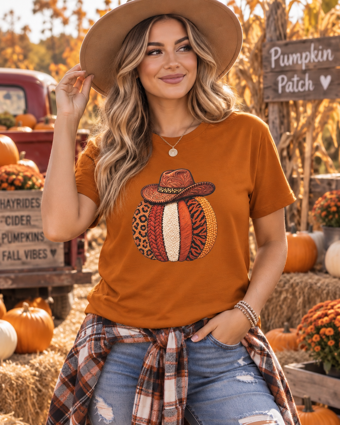 Western Pumpkin Fall Tee