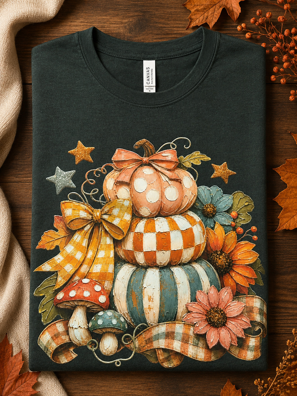 Pumpkin Patch & Bows Fall Tee