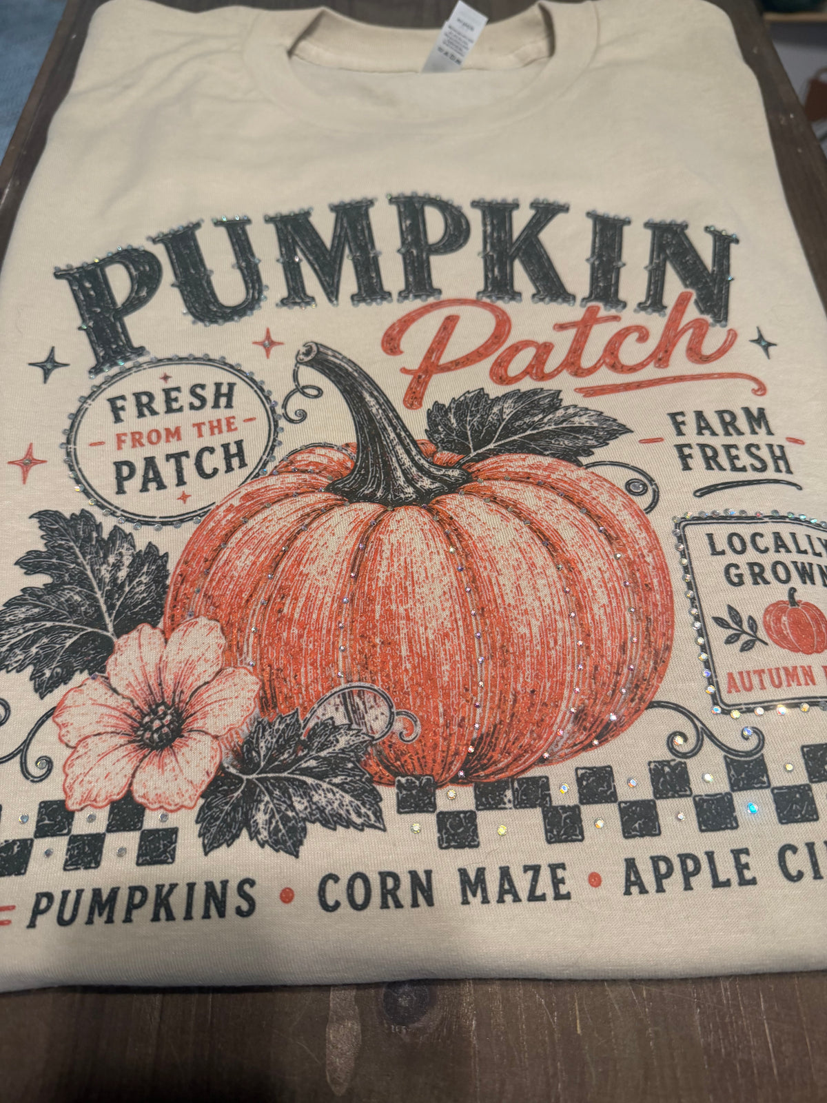 Pumpkin Patch Rhinestone Tee 🎃