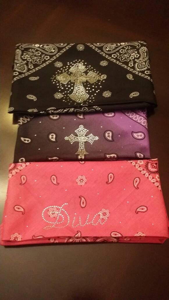 Bandana's W/ Bling Rhinestone Headband Workout Head gear