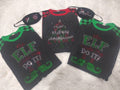 Rhinestone Christmas Womens Gift Baseball Tshirt  "Elf Made Me Do It"