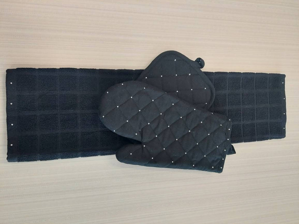 Rhinestone Oven Mitt & Towel Sets.