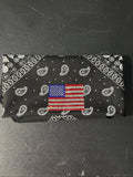Rhinestone American Flag Bandana | Stars and Stripes | 4th of July | Biker | Head Gear | Accessories