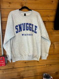 Snuggle Weather Sweatshirt: Ash Grey Oversized Graphic Top
