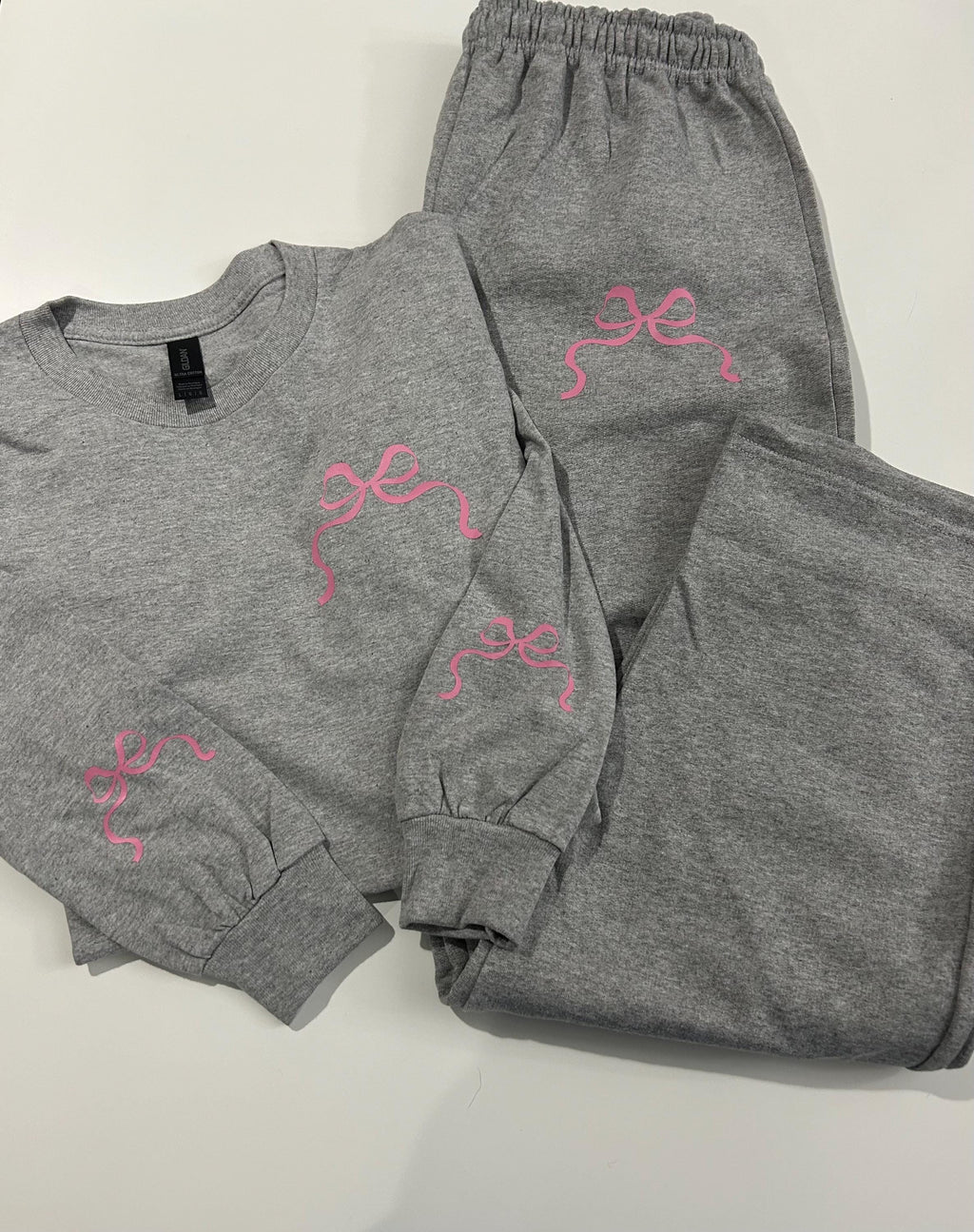 Coquette Bow Sweatshirt: Pink Maroon Graphic Tee