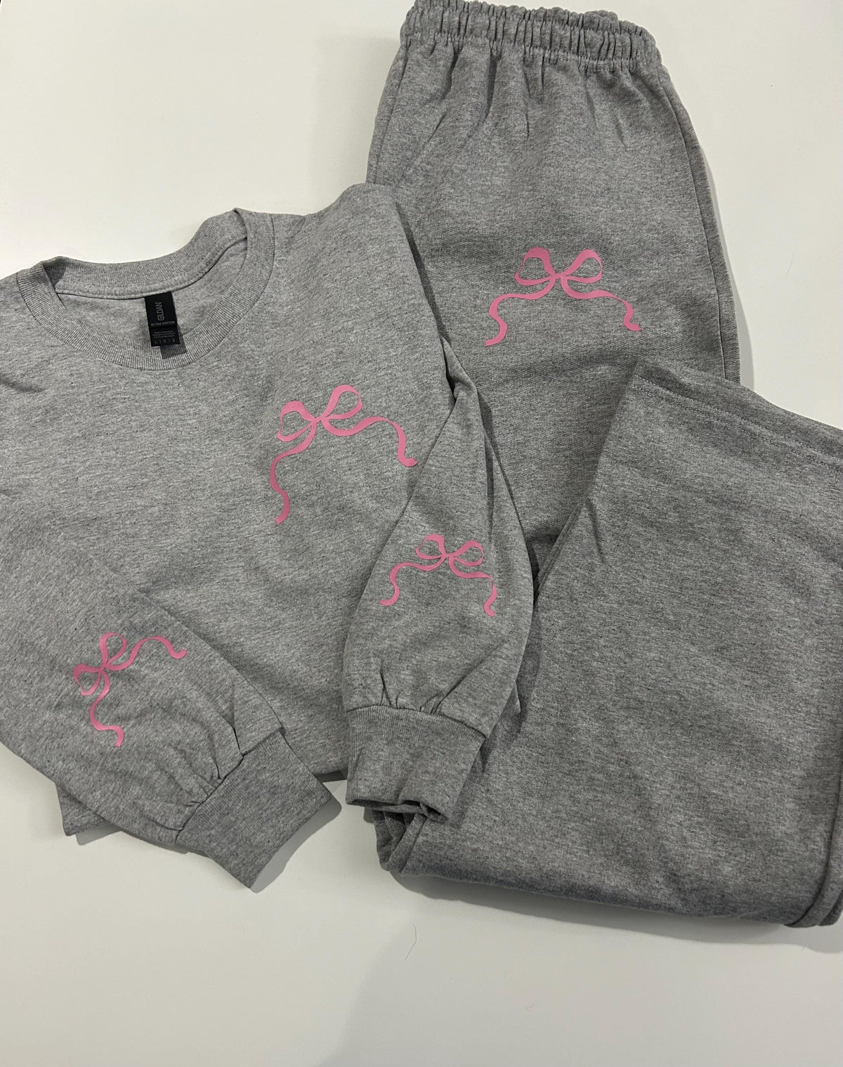 Coquette Bow Sweatshirt: Pink Maroon Graphic Tee