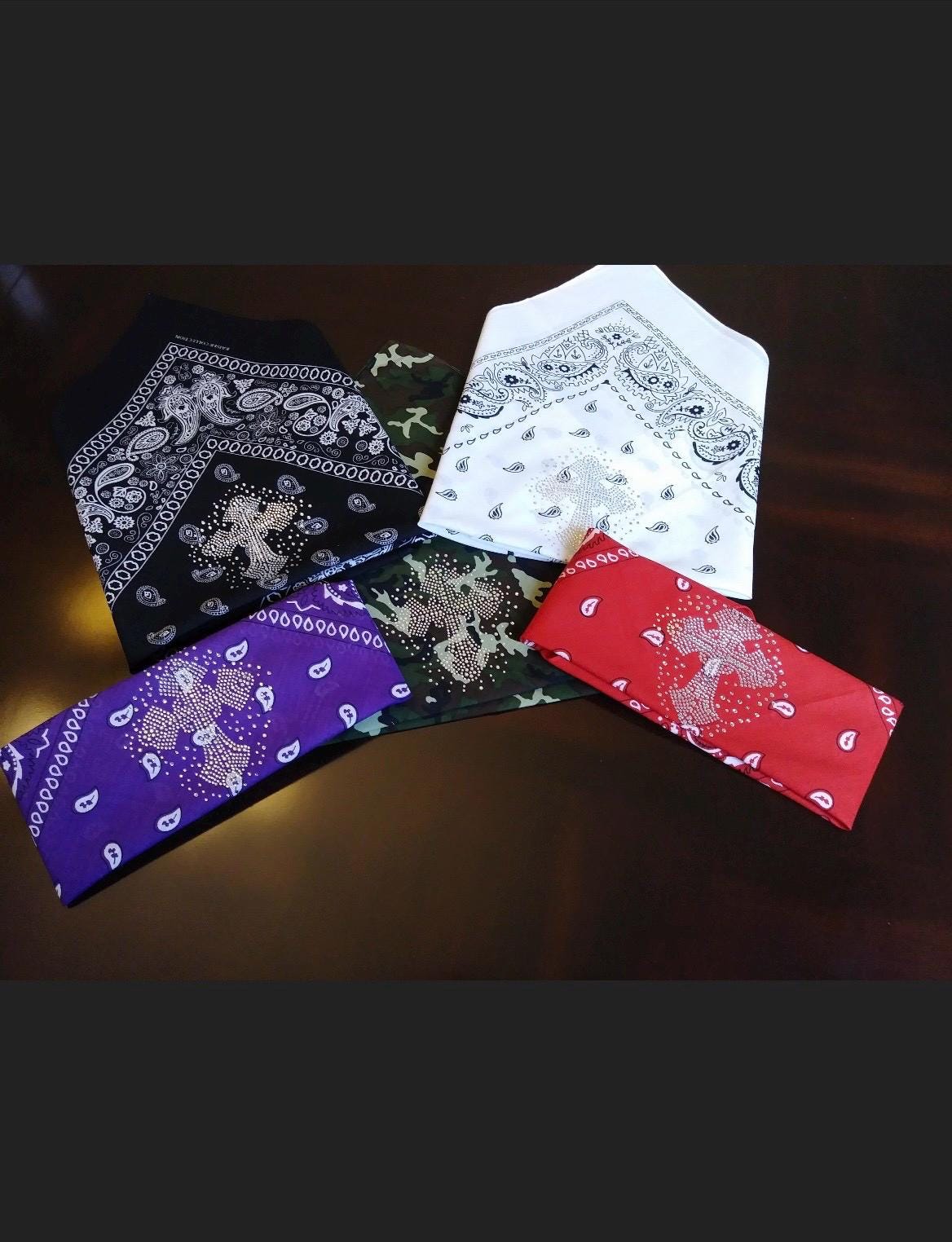 Rhinestone Bandana's Bling Headgear Biker Headband Workout/Yoga Headwrap