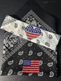 Heart Rhinestone Bandanna
