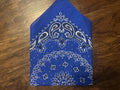 Royal Blue Rhinestone Bandana: Cotton Biker Headwrap