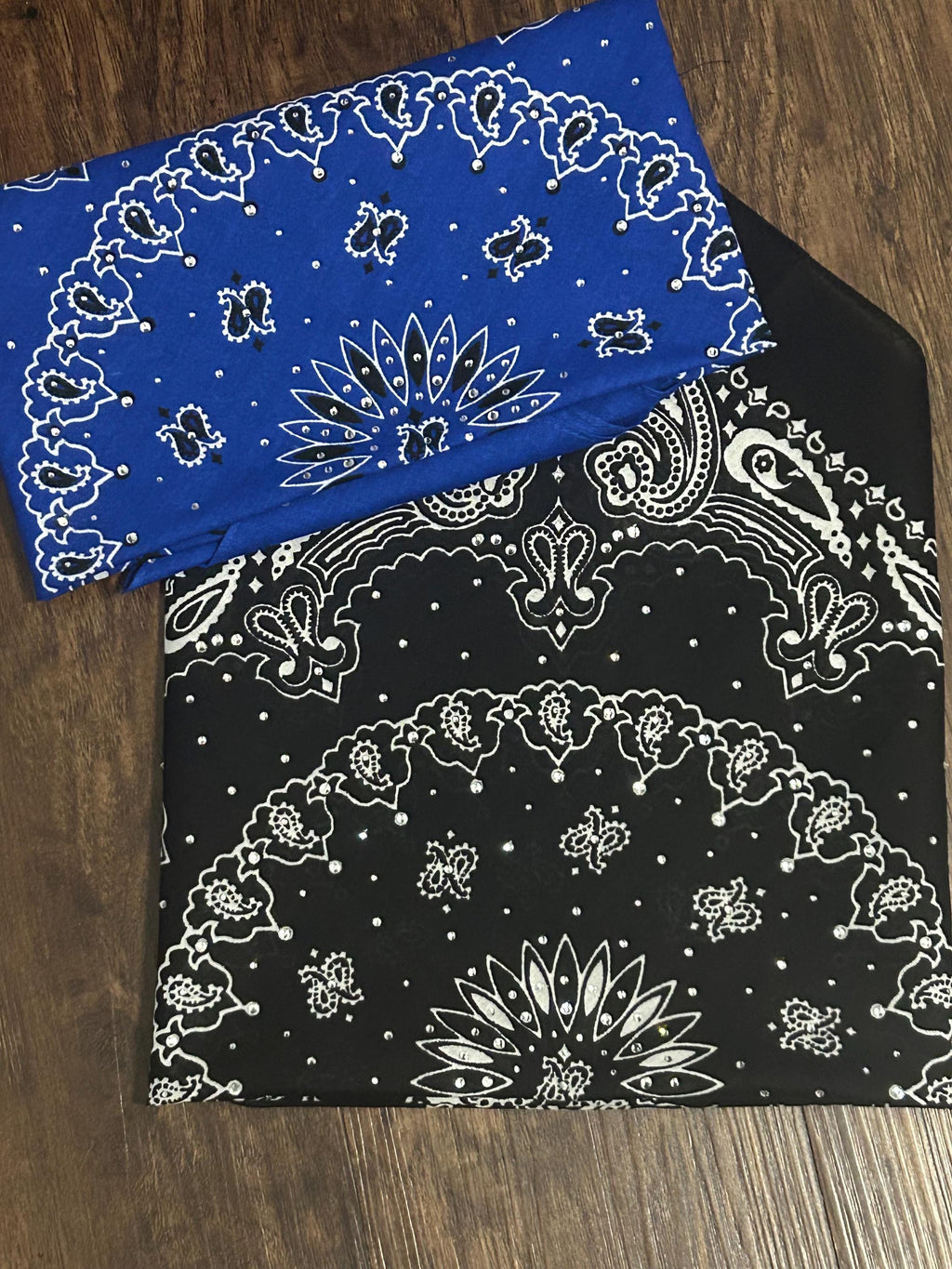 Rhinestone Bandana: Cotton Biker Headwrap