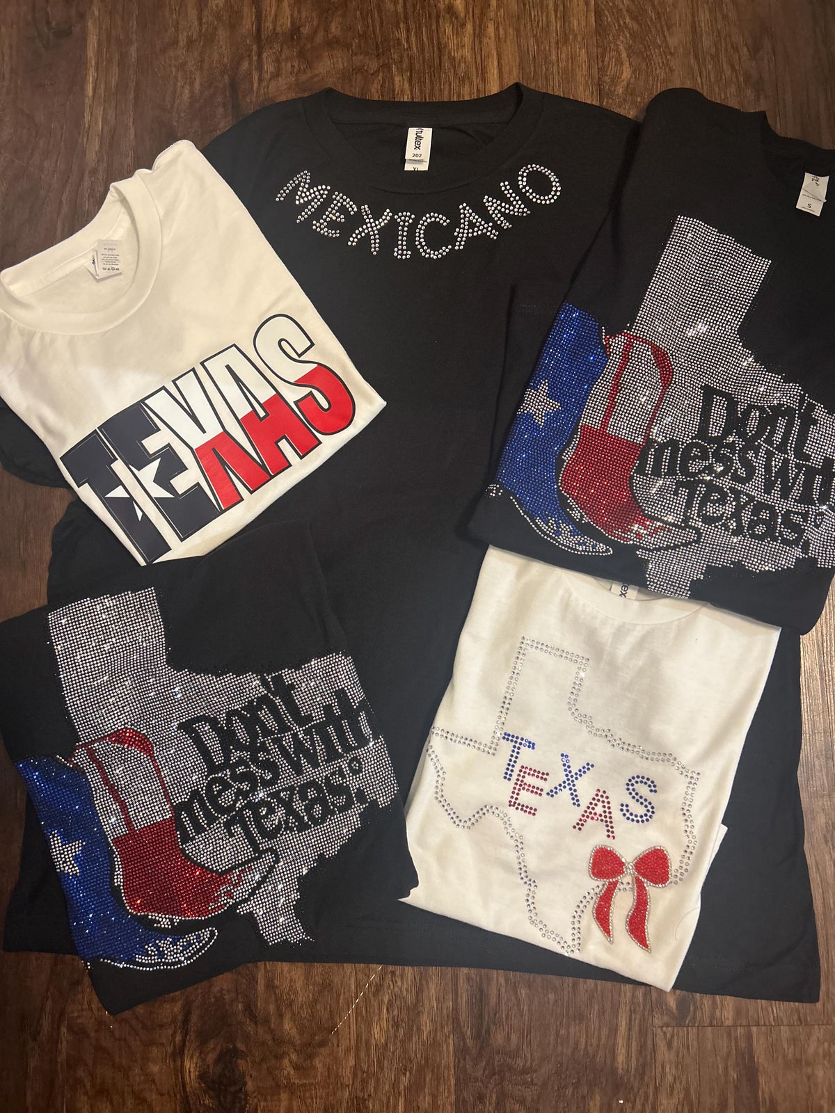 Don’t Mess w/Texas Rhinestone Tee, Sweatshirt