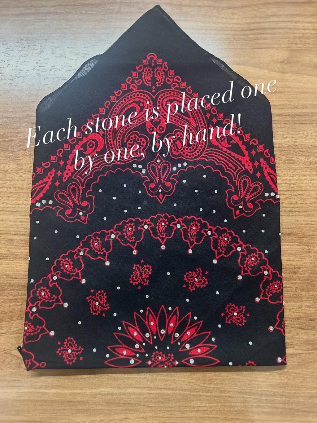 Multi Colored Rhinestone Bandana: Cotton Biker Headwrap