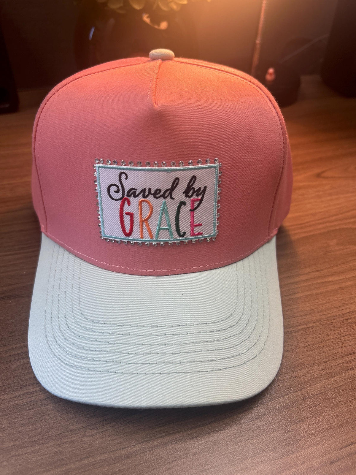 Saved by Grace | Ball Cap | Adjustable Cap | Embroidered Patch |