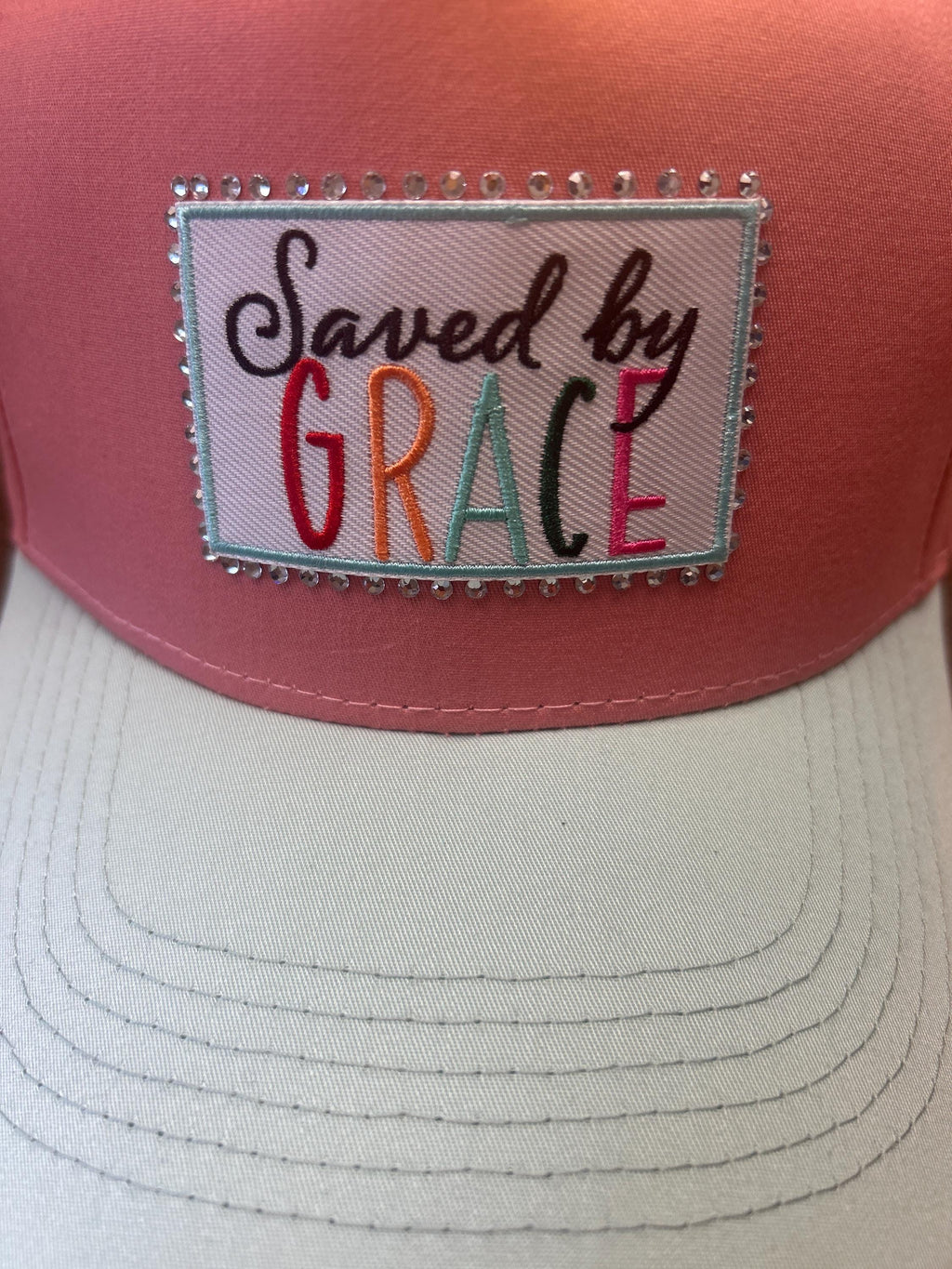 Saved by Grace | Ball Cap | Adjustable Cap | Embroidered Patch |