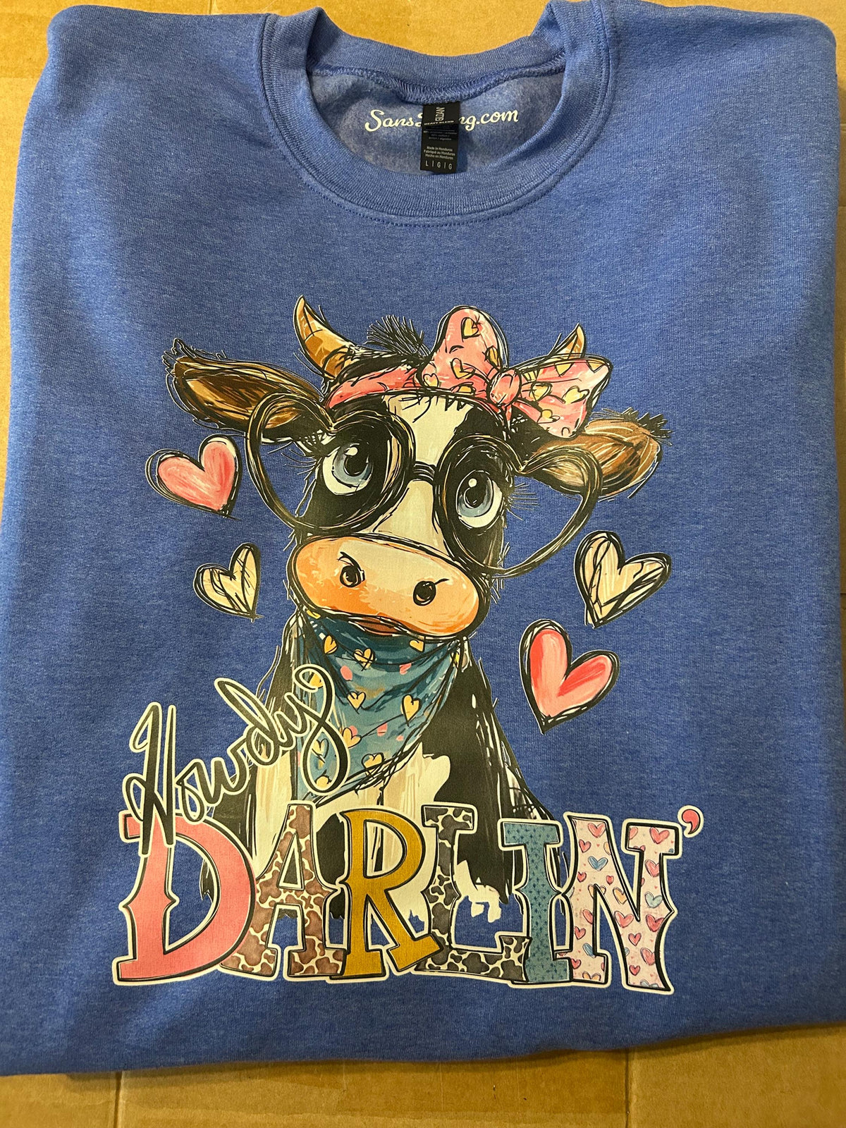 Howdy Darlin’ Sweatshirt | Farmlife | Cow