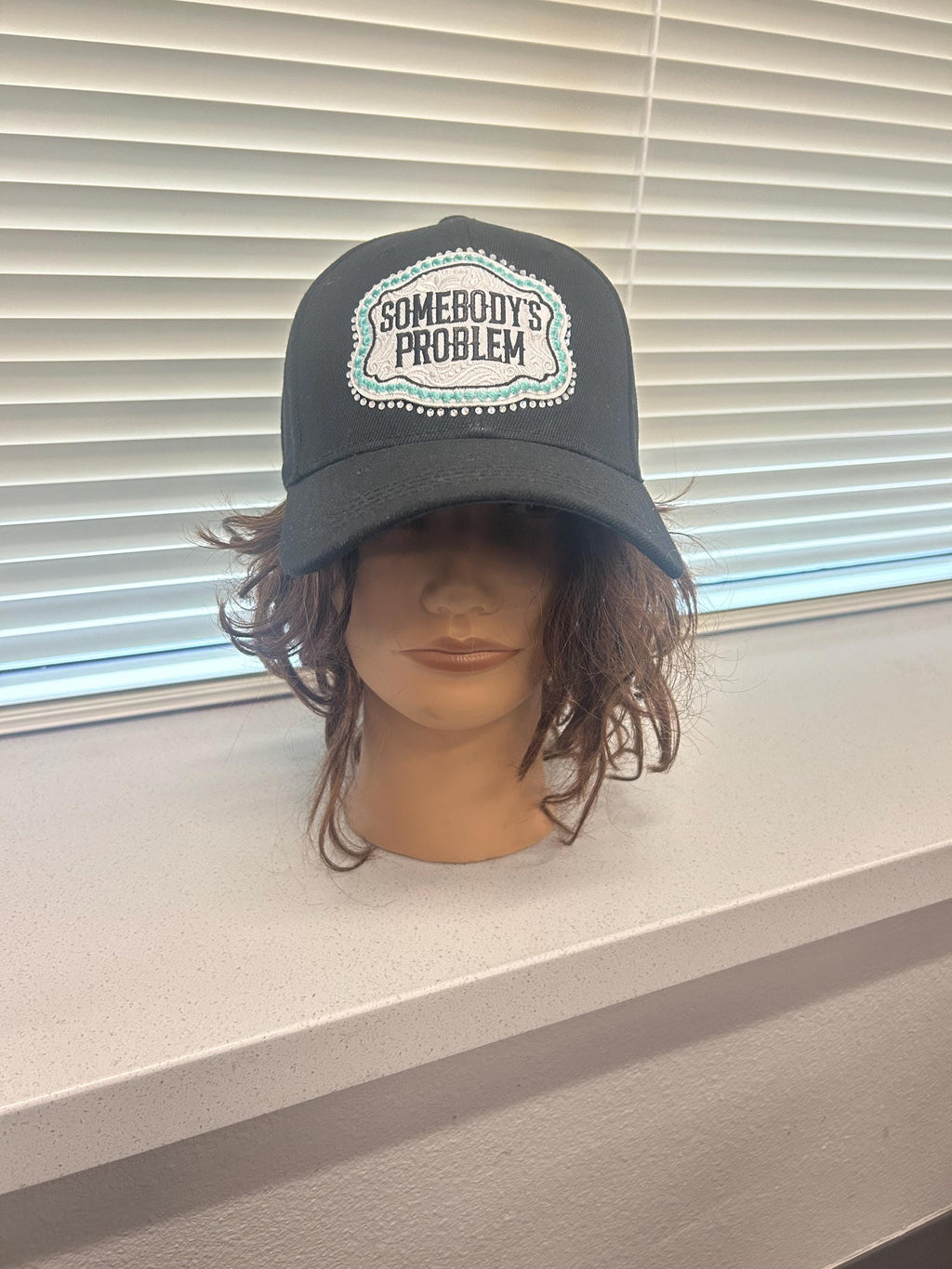 Somebody’s Problem  | Rhinestones | Ball Cap | Adjustable Cap | Embroidered Patch |