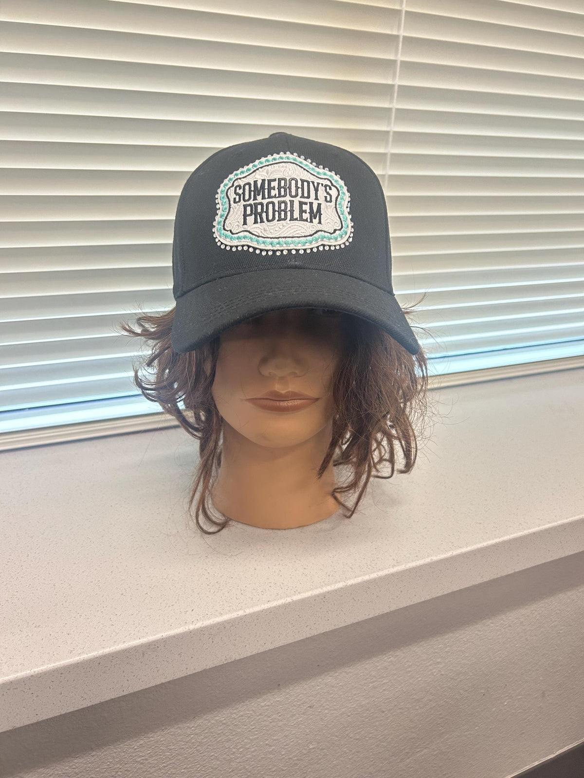 Somebody’s Problem  | Rhinestones | Ball Cap | Adjustable Cap | Embroidered Patch |