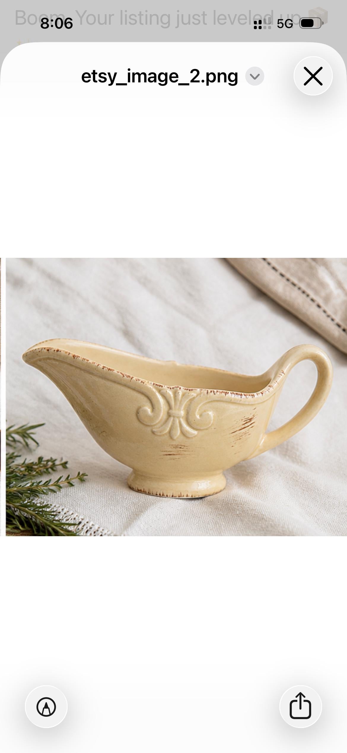 Vintage Cream Gravy Boat with Saucer | Farmhouse Kitchen Decor | Rustic Serving Dish | Shabby Chic Tableware | Neutral Kitchen Accent