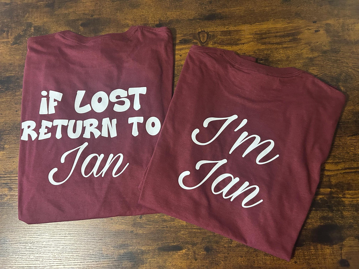 If Lost Return to/I’m (name) | Husband&Wife | Graphic T-shirt | Couples | Men's or Ladies